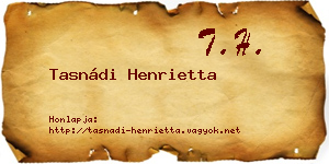 Tasnádi Henrietta névjegykártya