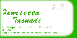 henrietta tasnadi business card